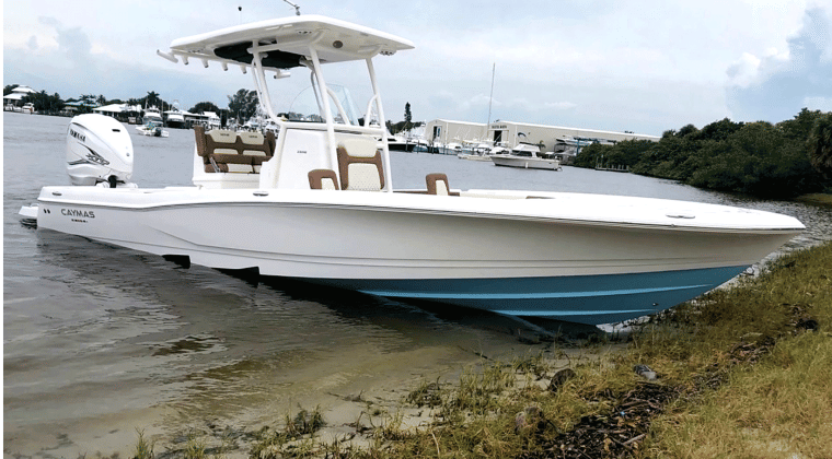 The new Caymas double-stepped hull gives fishermen a smooth, efficient and fast ride. Submitted photo