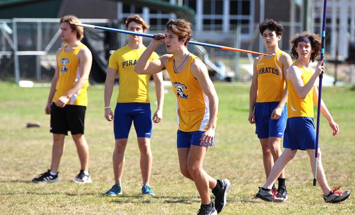 Hornets host Pirates in first track meet of season. Photo by Beth Jones