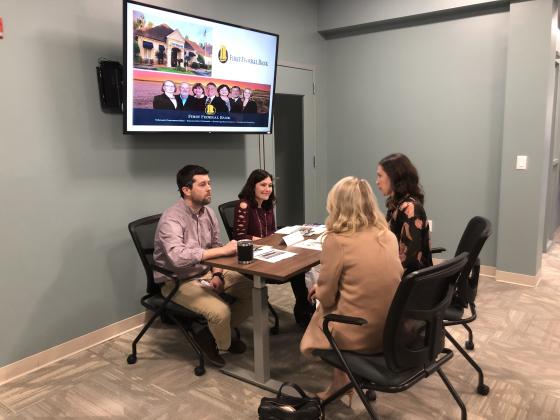 Event attendees enjoying the opportunity to meet with some of the largest companies in the community. Submitted photo