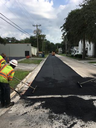 Example of the work being done for the city's resurfacing project. Submitted photo