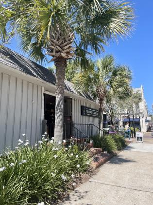 Lavender and palm trees. The Pelindaba Lavender storefront in downtown Fernandina Beach. Photo by Leah Jones/News-Leader