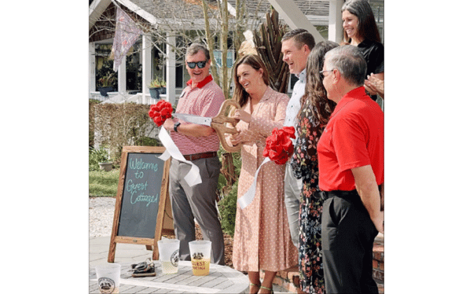Guest Cottage team with members of Nassau County Chamber at a recent ribbon-cutting ceremony.  Submitted photo