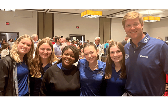 ernandina Beach High School golfers rubbed elbows with the pros Wednesday, the day before The Players Championship teed off at Marriott at Sawgrass. Submitted photo