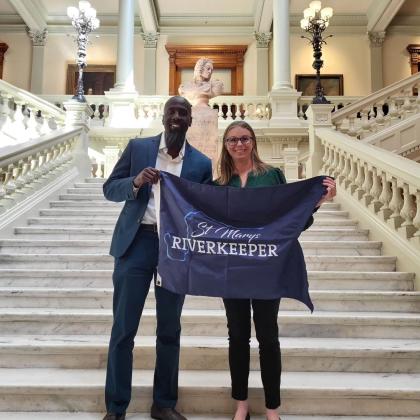 Emily Floore, Executive Director of St. Marys Riverkeeper, visited the Georgia capitol to participate in a hearing on Georgia H.B. 71.