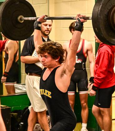 The Yulee High School weightlifting team hosted Bishop Kenny on Wednesday. The Hornet lifters compete in the Suwannee Invitational March 16. The tournament begins at 4:30 p.m. Photos by Chuck Lewis/special