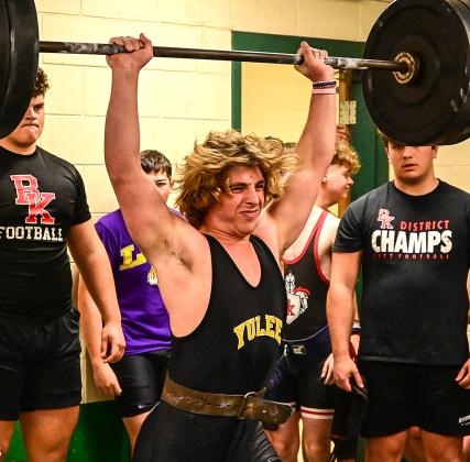 The Yulee High School weightlifting team hosted Bishop Kenny on Wednesday. The Hornet lifters compete in the Suwannee Invitational March 16. The tournament begins at 4:30 p.m. Photos by Chuck Lewis/special