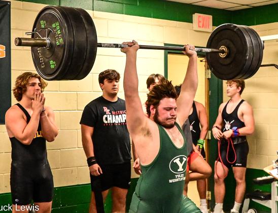 The Yulee High School weightlifting team hosted Bishop Kenny on Wednesday. The Hornet lifters compete in the Suwannee Invitational March 16. The tournament begins at 4:30 p.m. Photos by Chuck Lewis/special