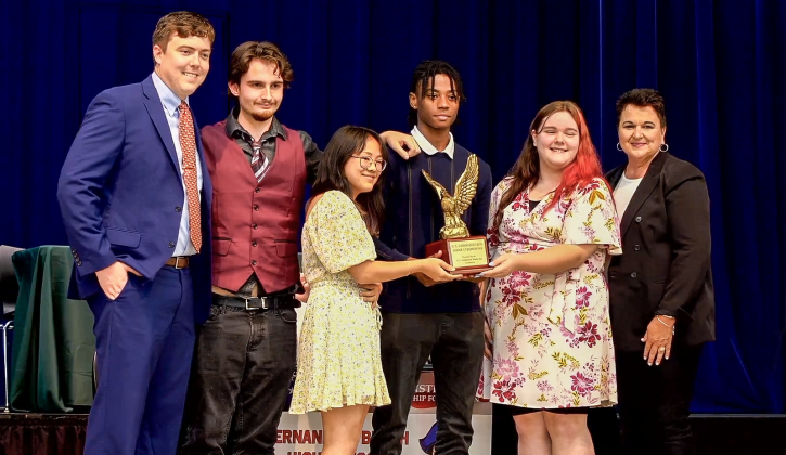 The Yulee team consisted of Sebastian Joinville, Chloe O'Bryan, Maya Rodrigues and Logan Maynard and was coached by Thomas Blake. Photo by Stan Cottle/special