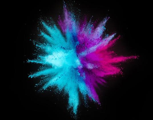 Gender reveal powder burst. Submitted photo
