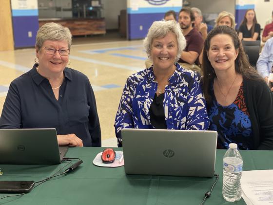Official time and scorekeepers Sharyl Wood, Jessica Raspa and Tricia Dunlevy. Photo by Tracy Dishman/News-Leader
