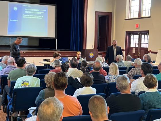 Robert Companion, Nassau County deputy manager and engineer, provides an update on Amelia Island trail development and concerns about walking and biking safety on the island. Submitted photo