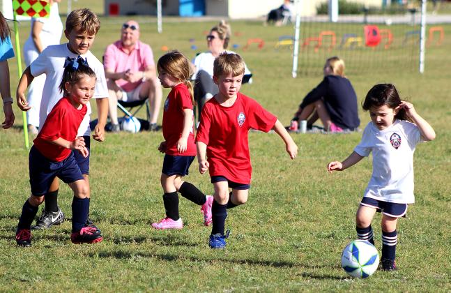 Youth soccer teams hit the fields Wednesday at the Amelia Island Youth Soccer complex on Bailey Road for spring league action. Photo by Beth Jones\News-Leader