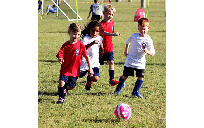 Youth soccer teams hit the fields Wednesday at the Amelia Island Youth Soccer complex on Bailey Road for spring league action. Photo by Beth Jones\News-Leader