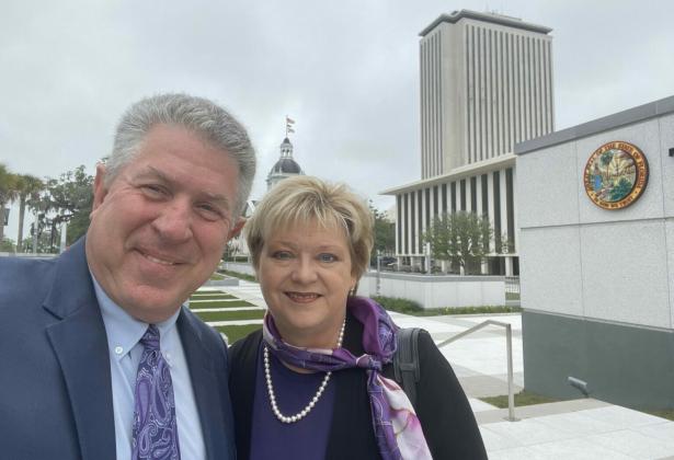 Janet and Doug Adkins were in Tallahassee Tuesday to advocate for the Emily Adkins Prevention Act, which will establish a workgroup to create a protocol for screening patients for blood clots. Submitted photo