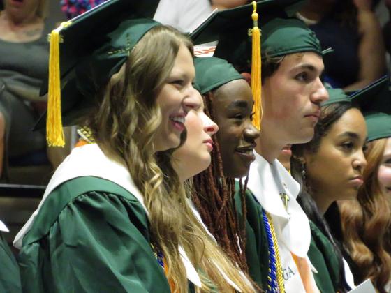 Yulee High School graduates enjoyed hearing from their peers at commencement. Holly Dorman/News-Leader