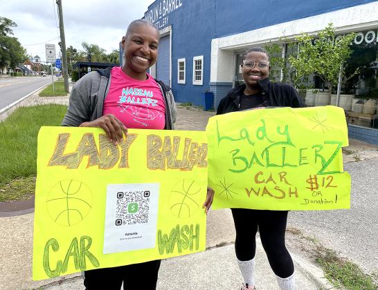 Nassau Ballerz are washing cars and raising money. Photos by Beth Jones/News-Leader