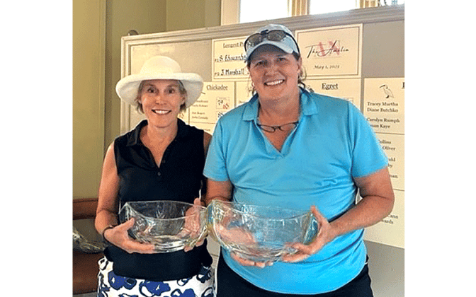 Overall low net winners Malinda McCann and Sarah Edwards. Submitted photo