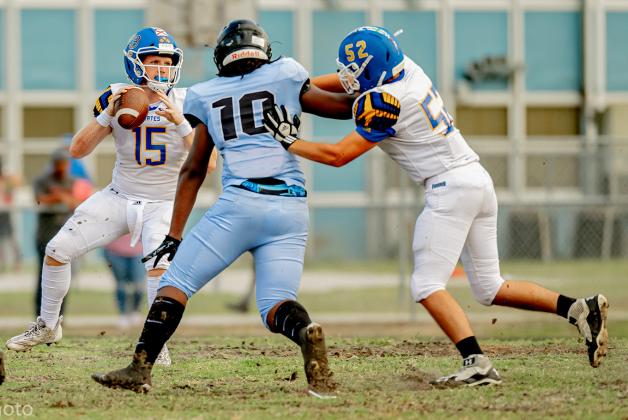 The Fernandina Beach High School football team traveled to Ribault Thursday night to play in its spring game. Photos by Penny Glackin/Special