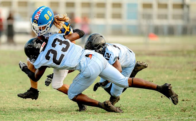 The Fernandina Beach High School football team traveled to Ribault Thursday night to play in its spring game. Photos by Penny Glackin/Special