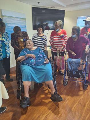 Lots of love was shared between classmates when the Peck High School class of 1959 visited classmate Johnnie Mae Van. Photo by Maybelle Kirkland
