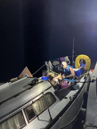 The Nassau County Sheriff’s Office responded to two boat crashes within just a few hours of each other late Sunday night. One involved a couple and their dog, whose boat crashed into the jetties, and the other saw a runaway boat after the operator was thrown into the water. Submitted photo