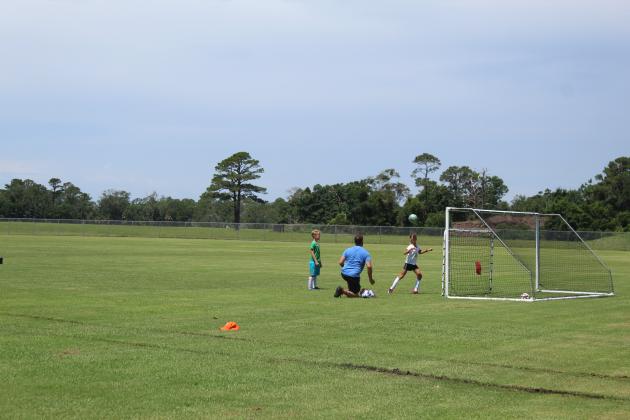 The soccer fields at the Ybor Alvarez Sports Complex are facing removal to make way for hangars, as the fields were built on property owned by the Fernandina Beach Municipal Airport. The city commission wants to work with Nassau County government to build new facilities to be used by the 700 youth soccer players in the county. Photo by Julia Roberts