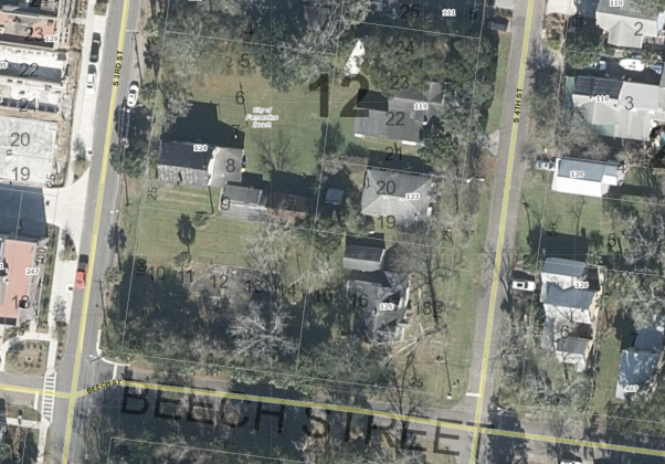 Third and Fourth streets currently has four single-family homes and accessory structures that were built by the Tringali family. Submitted photo
