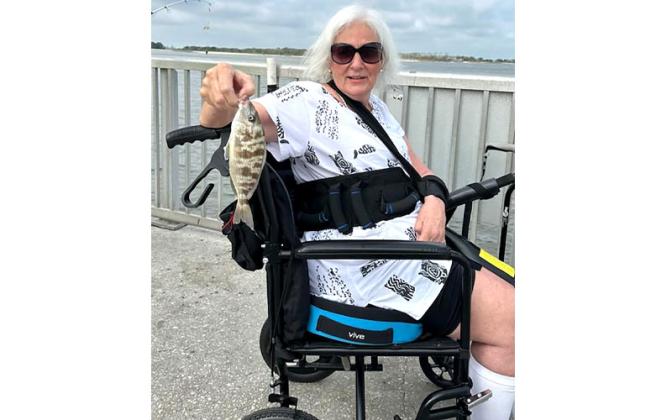 Brooks Rehabilitation offered adaptive fishing Wednesday at the Dee Dee Bartels Boat Ramp. The event was organized by Robert Springer and Alice Krauss. Submitted photo