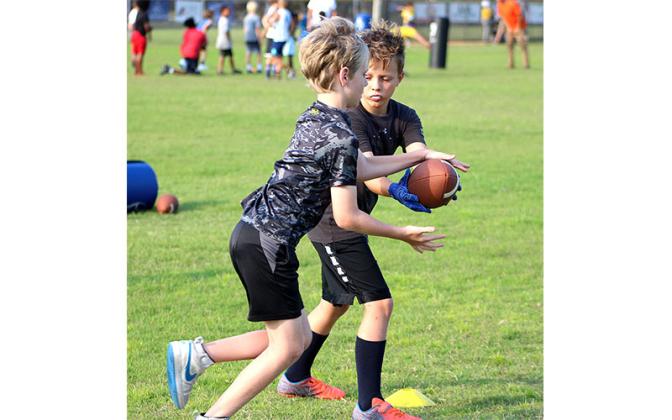 Football camp in Fernandina. Photo by Beth Jones/News-Leader