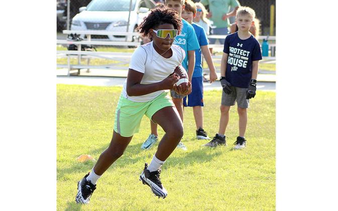Football camp in Fernandina. Photo by Beth Jones/News-Leader