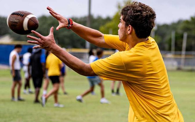 The Fernandina Beach High School football team is holding summer workouts as the Pirates prepare for the 2023 season, which kicks off Sept. 8 at Baldwin. Photo by Penny Glackin/Special