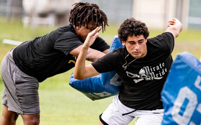 The Fernandina Beach High School football team is holding summer workouts as the Pirates prepare for the 2023 season, which kicks off Sept. 8 at Baldwin. Photo by Penny Glackin/Special