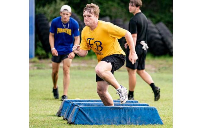 The Fernandina Beach High School football team is holding summer workouts as the Pirates prepare for the 2023 season, which kicks off Sept. 8 at Baldwin. Photo by Penny Glackin/Special