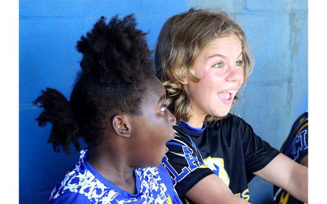Elm Street little league holds softball camp. Photo by Beth Jones/News-Leader