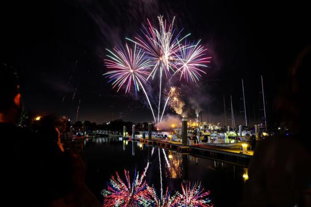 The Light Up Amelia fireworks show captured the attention of all who gathered around the marina. Submitted photo