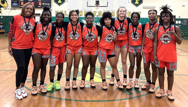The Lady Warriors from Brunswick, Ga., clinched the girls junior varsity crown. Submitted photo