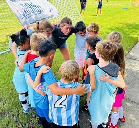 UNF coaches and players held a soccer camp for the Boys &amp; Girls Clubs of Nassau County June 26-30 at the Miller Freedom Center. More than 60 children participated. Submitted photo