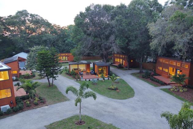 Photo courtesy of Escape Tampa Bay Village, a tiny home community in Sarasota County.