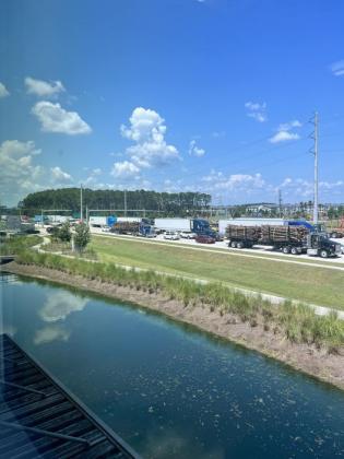 On Facebook, drivers shared photos and videos of the fiery crash that led to hours of backed up traffic along U.S. 17 from Pecan Park and along S.R. 200. Submitted photo