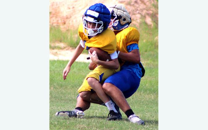 Saturday morning scrimmage for Pirates. Photo by Beth Jones/News-Leader