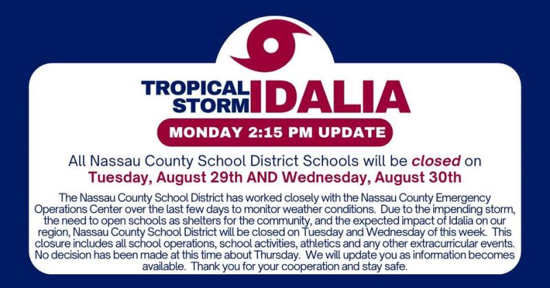 Nassau school will be closed. Submitted photo