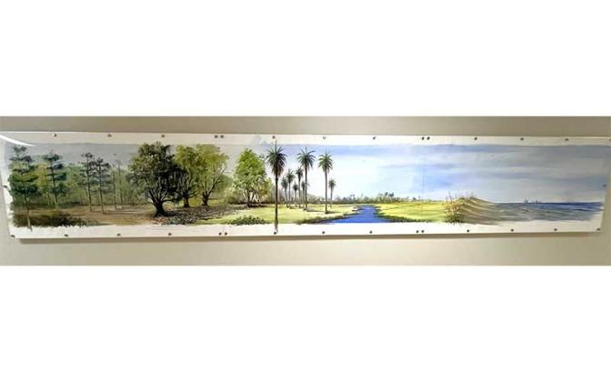 Maurer’s mural at Baptist Medical Center Nassau. Photo courtesy of Jennean Veale