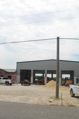 This pole is in front of Fernandina Beach Fire Station 2, currently under construction on Airport Road. It will be removed in order to allow fire trucks to access the new station. City Commissioner Chip Ross objects to the city paying $30,000 to AT&amp;T to remove the pole, which he says the company had no right to put on that location.