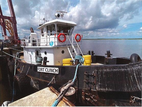 The Fort Clinch, a tug boat owned by the Ocean Highway and Port Authority that services ships coming in and out of the Port of Fernandina, is out of service as it has not been inspected by the Coast Guard. Port operator Nassau Marine Terminals says a contract has been signed with a shipyard to perform the inspection and service the tug, and maintenance is expected to begin in October.