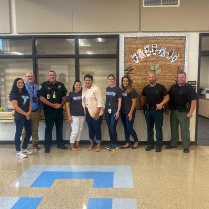 The Nassau County School Board took a moment during the recent school board meeting to celebrate the dedication of Hurricane Idalia heroes. Submitted photo