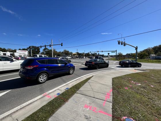 Nassau County is requesting funding to add a dedicated right turn lane and an additional southbound lane on Old Nassauville Road at the intersection with S.R. 200. Photo by Sean Mathew Rosenthal/News-Leader
