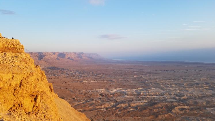 The view from Masada, an ancient fortification on a plateau. Members in my group had bar and bat mitzvahs in the ruins of the synagogue here, the oldest synagogue yet found. Photo by Sean Rosenthal/News-Leader