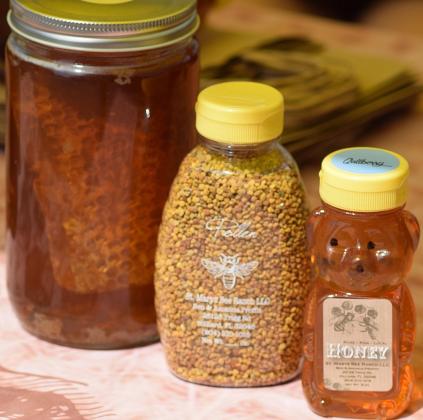 Fernandina Beach farmers market will have honey vendor St. Marys Bee Ranch and hand-crafted knives made by J. Thompson Knives. Primitive Instincts will showcase necklaces at their booth at the Arts Market. Photo by Judie Mackie/Special