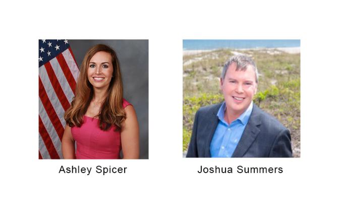 Nassau County’s newest Planning and Zoning Board member Ashley Spicer (left) and Omni Resort Manager and now AITDC member Joshua Summers. Submitted photos