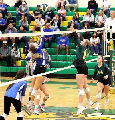 The Yulee High School volleyball team beat Fernandina Beach 3-0 in the District 3-4A championship game Thursday in Yulee. Photo by Beth Jones/News-Leader